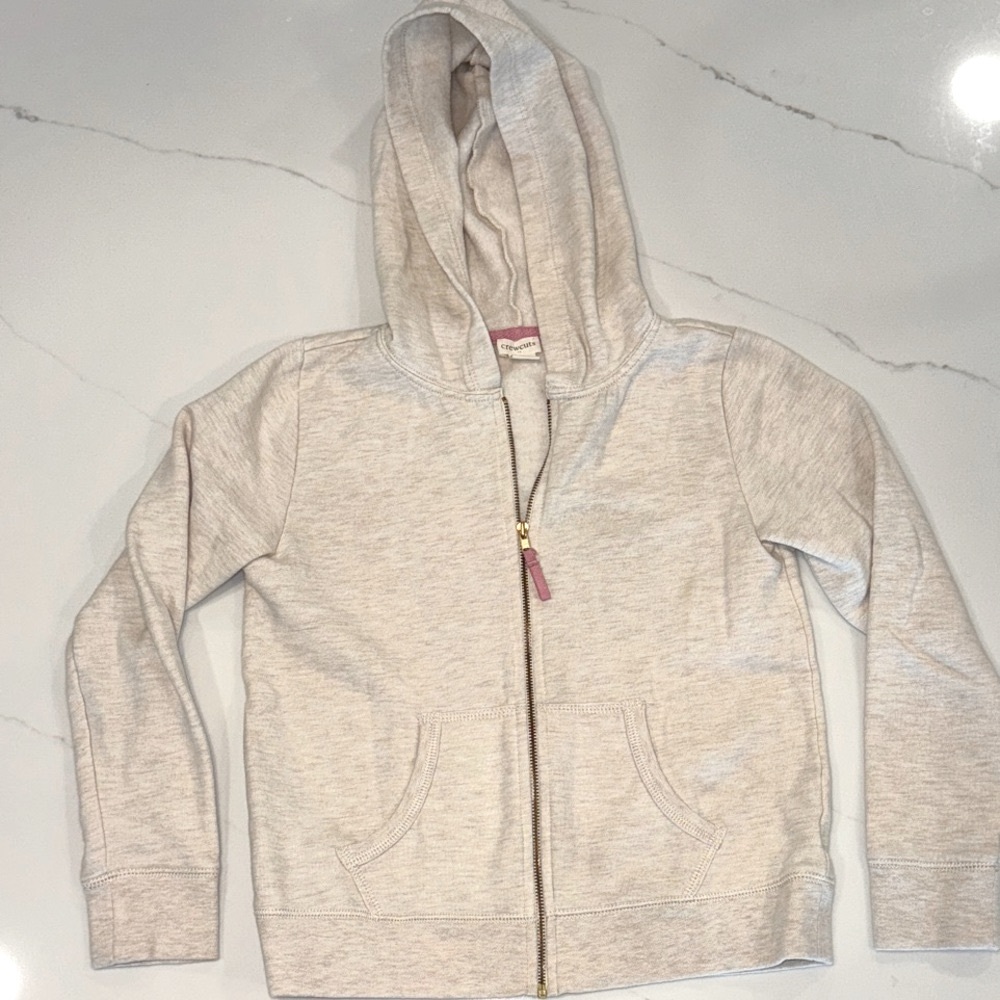 Crewcuts Beige/tan Hoodie Jacket Girls Size 8-9 in great used condition